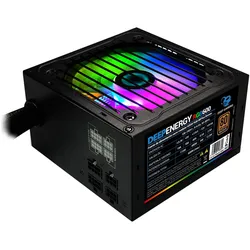 CoolBox DeepEnergy RGB600 (600 W), PC Netzteil, Mehrfarbig, Schwarz