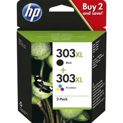 HP Original 303XL Druckerpatronen 2er Pack 1x schwarz + 1x farbig (3YN10AE)