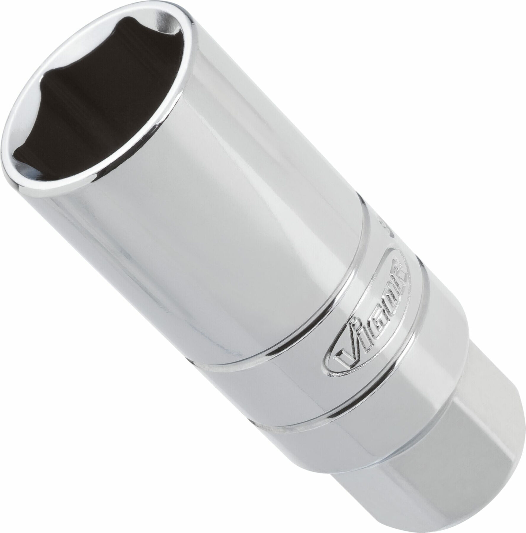 VIGOR Innenvierkant Antrieb 10 = 3/8 Zoll Zündkerzen-Einsatz Außensechskant-Profil V2119N ∙ Vierkant hohl 10 mm (3/8 Zoll) ∙ Außen-Sechskant Profil ∙ )