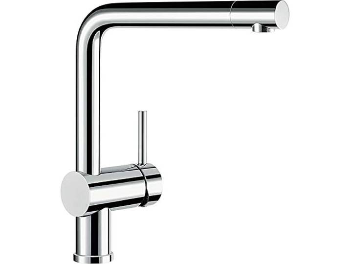 BLANCO LINUS Küchenarmatur in chrom Hochdruck Rückflussverhinderer [11x26,6x28,2 cm] Gesicherte Wasserqualität & wassersparend Keramik Kartusche
