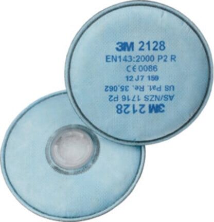 3M Filtre à particules rond avec charbon actif P2R 2128 EN143 réf. 370675/-680/-690 (7000052348)