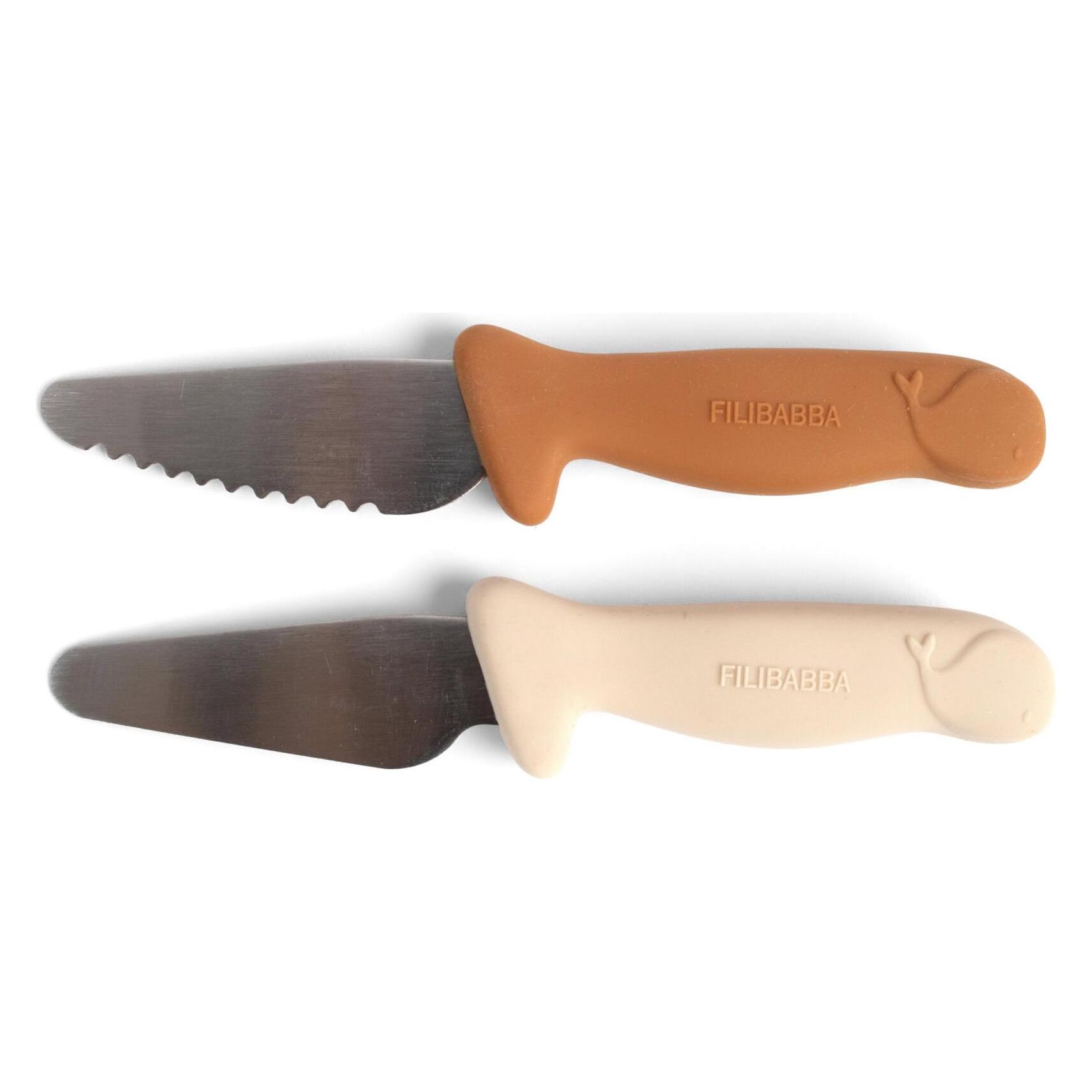 Filibabba Kinder Küchenmesser Orange, 2er-Pack (FI-03807)