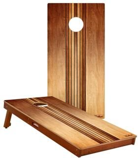 Skip's Garage Retro Woody Solid Mahogany All-Weather Cornhole Boards