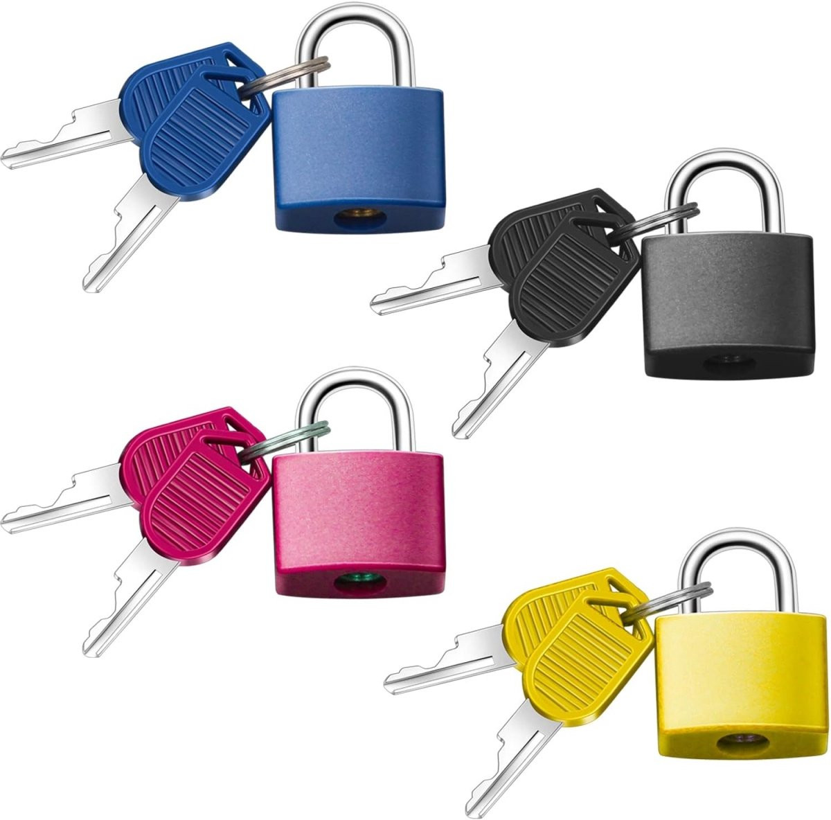 TOVBMUP Mini hangslot van messing - Multicolor