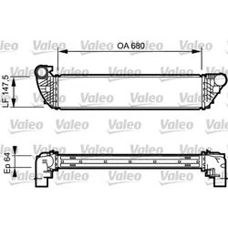 Ladeluftkühler VALEO 817828 für Renault Vel Satis Laguna II Grandtour