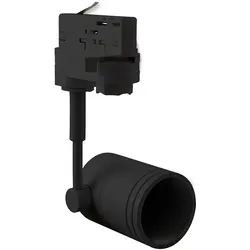 ISOLED 3-Phasen Schienen-Adapter für GU10-Spots /Reflektorlampen, drehbar und schwenkbar, exkl. Leuchtmittel, Schwarz ISO-113045