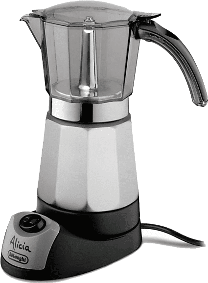 DE LONGHI Cafetera tradicional - De'Longhi EMK9 ALICIA, Hasta 9 tazas, Apagado automático, Transparente