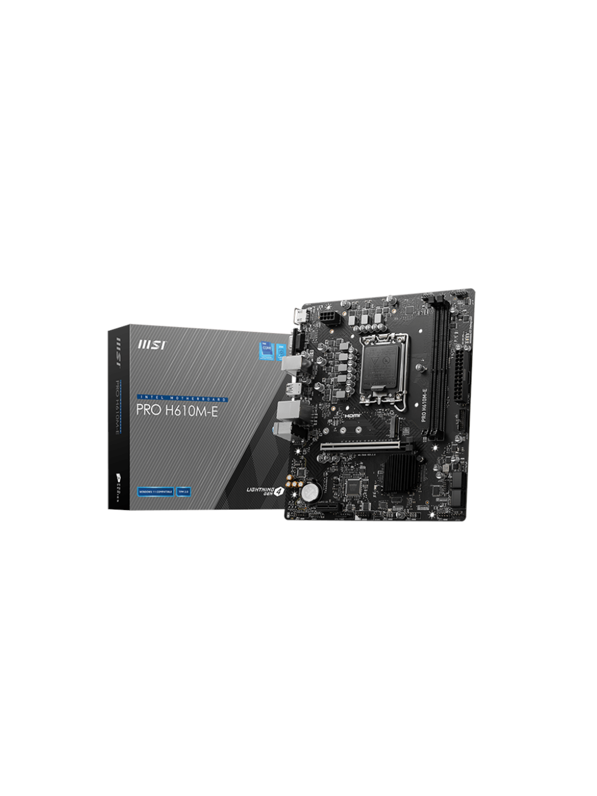 MSI PRO H610M-E Mainboard - Intel H610 - Intel LGA1700 - DDR5 RAM - Micro-ATX