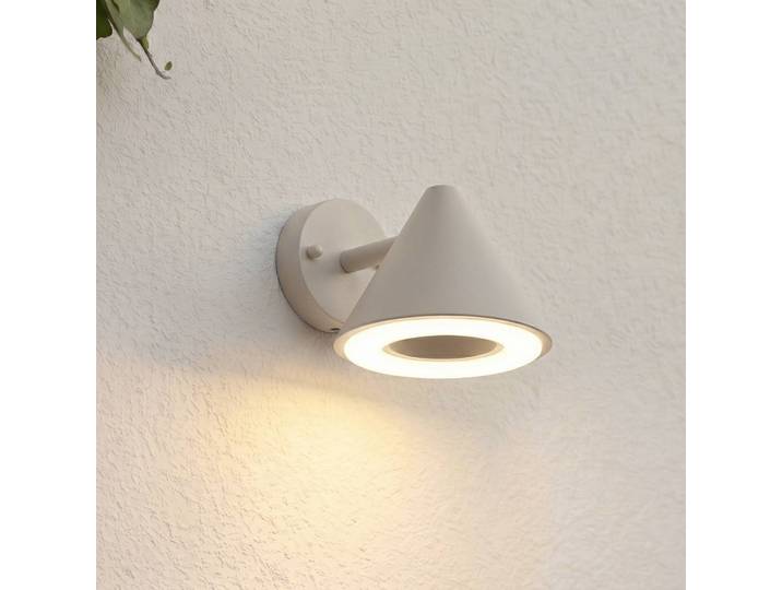 Außenwandleuchte Soran Lindby, alu / grau / zink, Metall, Modern