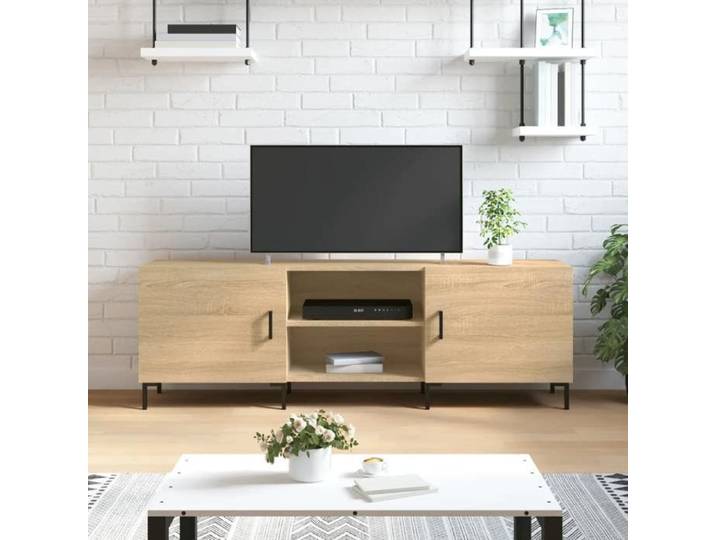 Meuble TV - Meuble Séjour - Armoire TV chêne sonoma 150x30x50 cm - Bois d'ingénierie - CFW691375