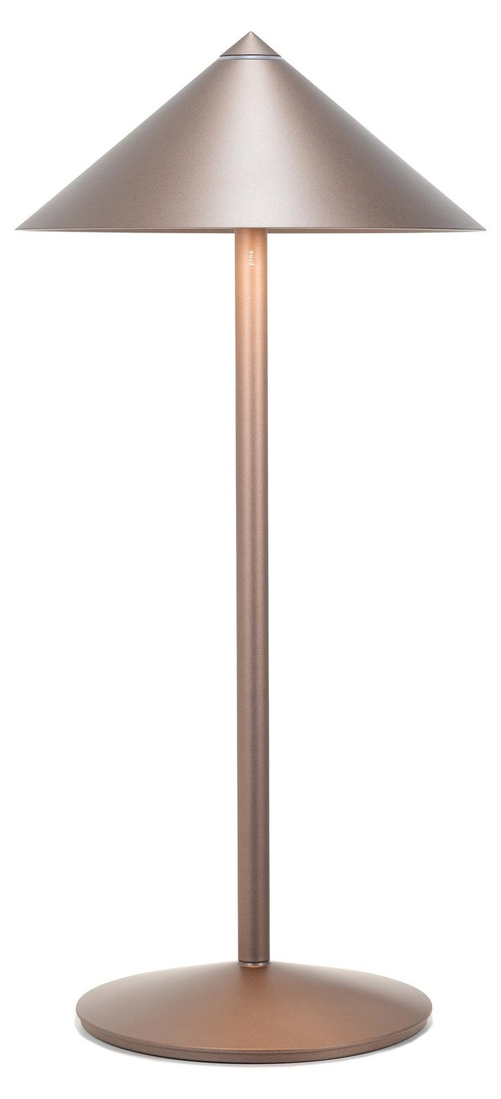 Zafferano Pina L LED-tafellamp met aanraakdimmer en oplaadbare accu, brons