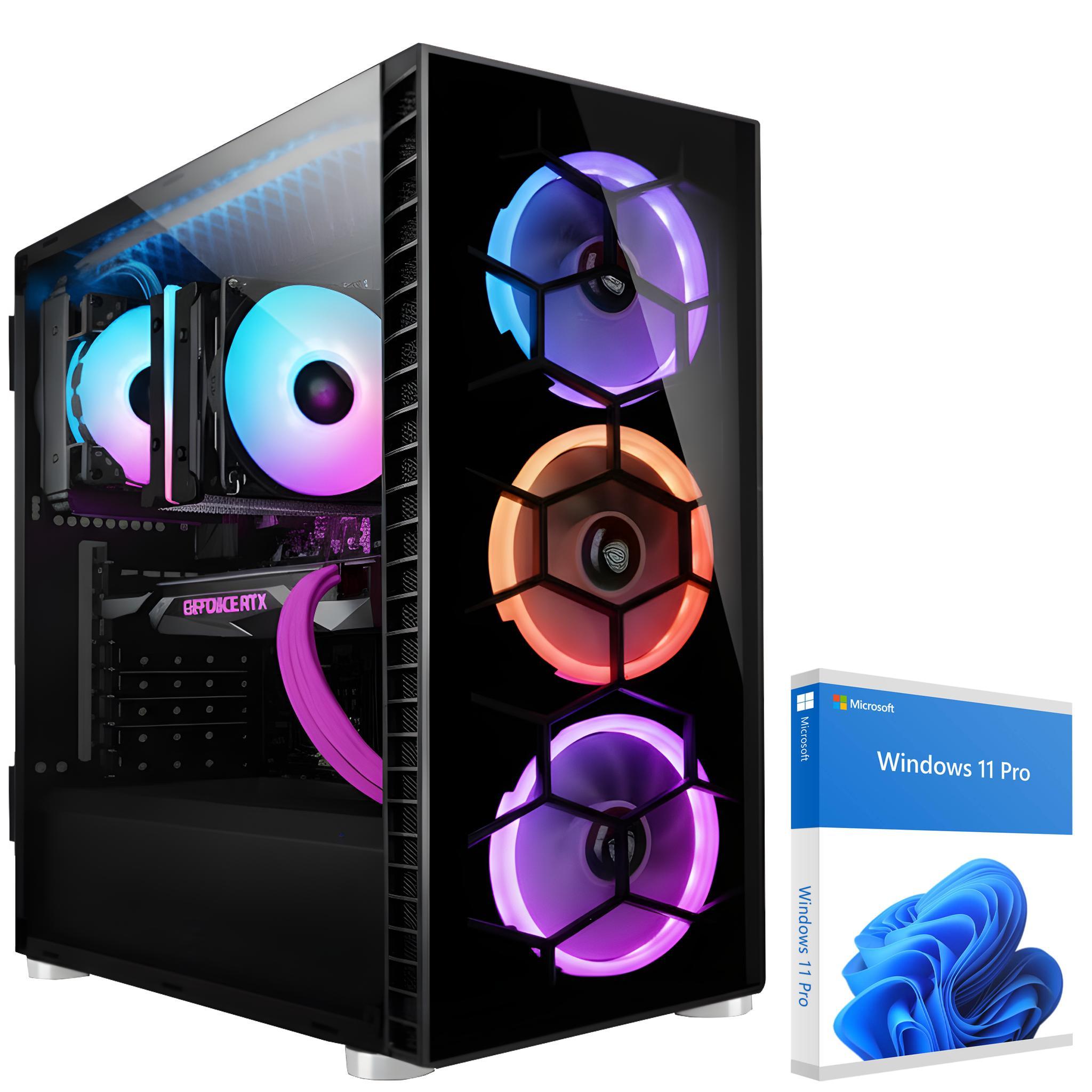 KRAFTPC High End Gaming-PC AMD Ryzen7 8700F - GeForce RTX5060 8GB - 1TB M.2 NVMe SSD - 32GB DDR5 - Win11 - WLAN - Gamer PC Desktop PC Gaming Computer