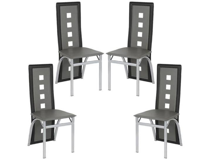 KEKE Lot de 4 Chaises de salle à manger - Gris/Noir - Style Mode minimaliste moderne - 102 (L) * 45 (W) * 20 (H)