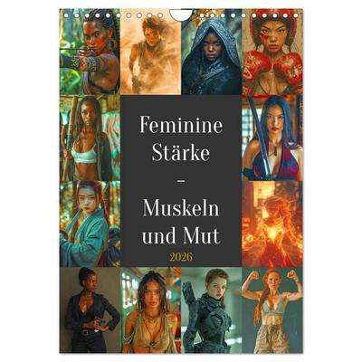 Feminine Stärke - Muskeln und Mut (Wandkalender 2026 DIN A4 hoch), CALVENDO Monatskalender
