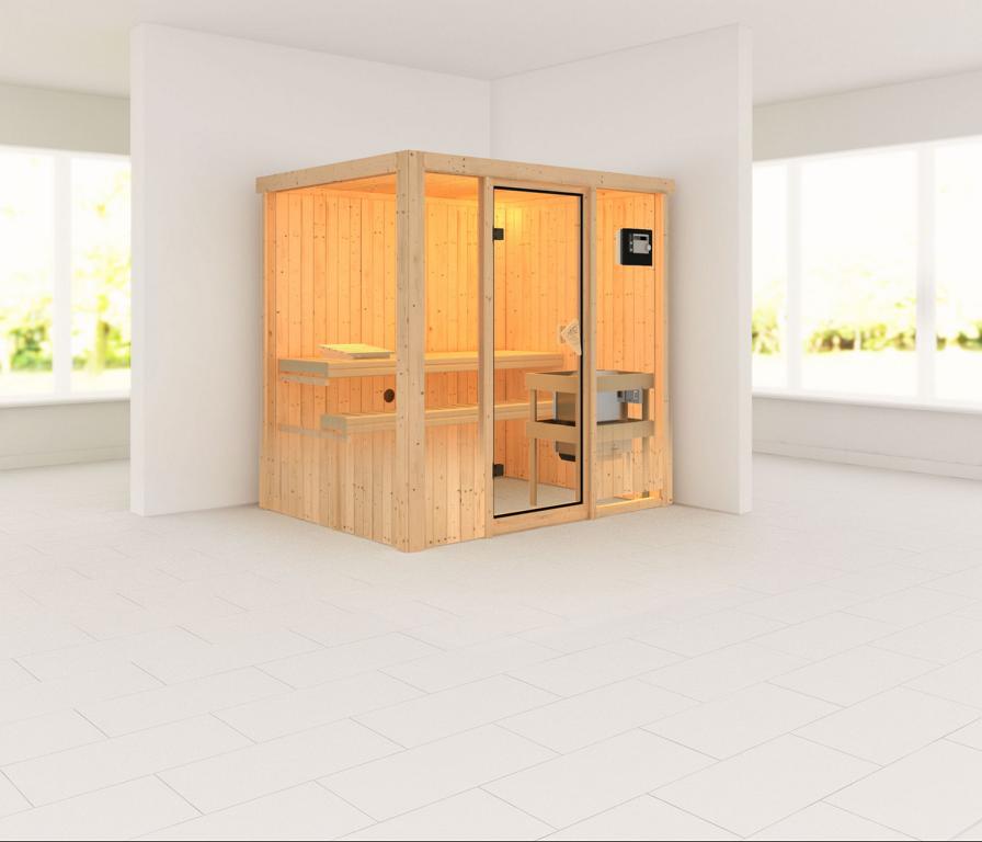 KARIBUHOLZT Sauna Bodin Front,9KW ext. Strg easy bronz.GGT 08288354