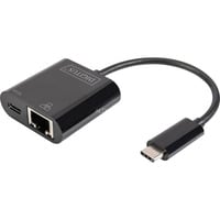 USB Type-C Gigabit Ethernet Adapter schwarz, mit Power Delivery Unterstützung