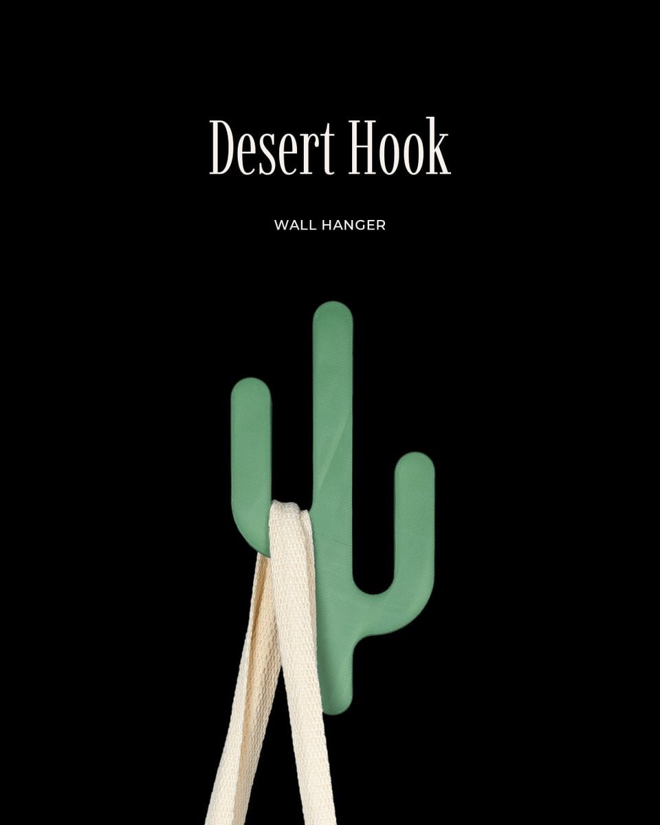 Desert Hook wandhanger - Decoratieve wandhaak en sleutelhouder voor lichte accessoires