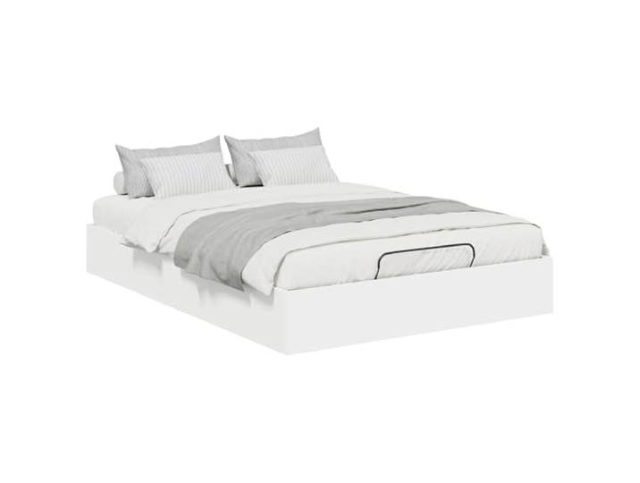 vidaXL Ottoman Bettgestell Weiß 203 x 120 x 25 cm Holzwerkstoff