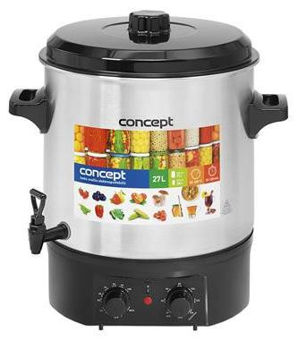 Concept Model ZH0030 Roestvrijstalen Keukenapparaat, 27 liter, Zwart, 2000 W