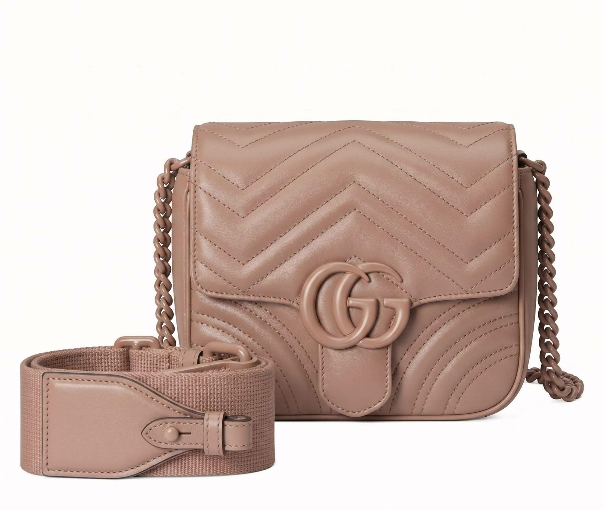 Gucci Damen Umhängetasche GG Marmont mit Chevron-Muster
