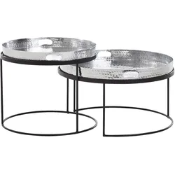 Couchtischset Wohnling 2-tlg. Silberfarben/Schwarz