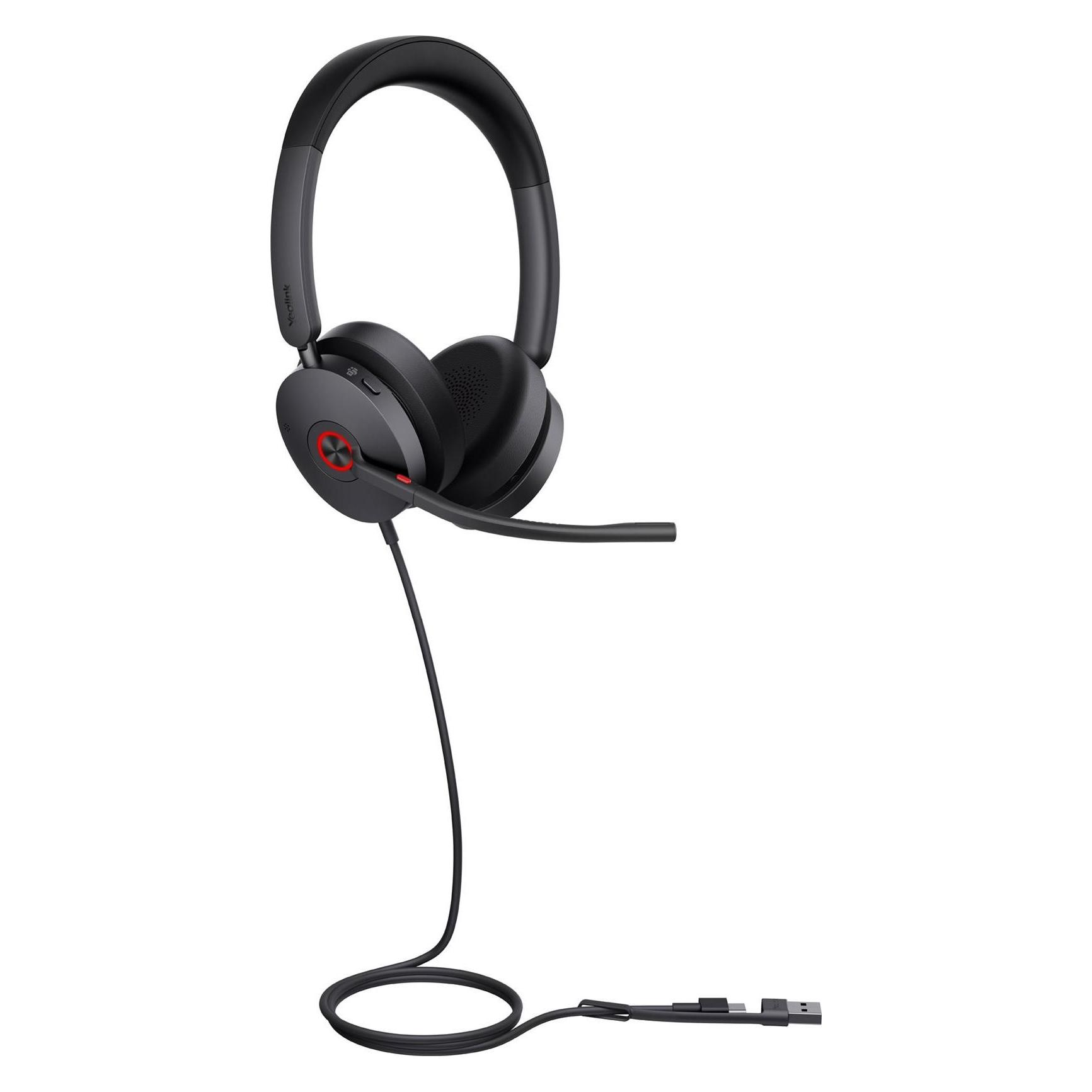 Yealink UH48 Dual - Headset - on-ear (Kabelgebunden, USB-A, USB-C, Microsoft Teams) (UH48 DUAL TEAMS USB-C/A)