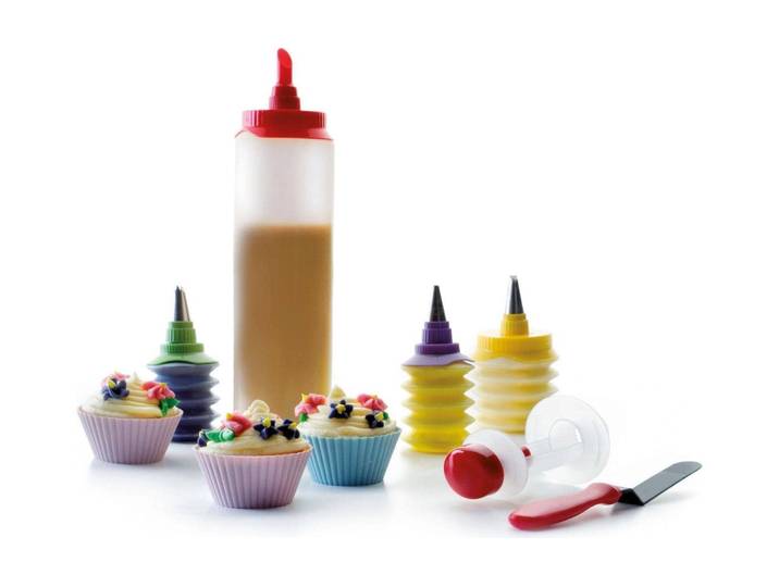 Ausstechform Ibili , bunt, Kunststoff, Ausstechformen, Ausstechform, Cupcake-Guetzli-Set