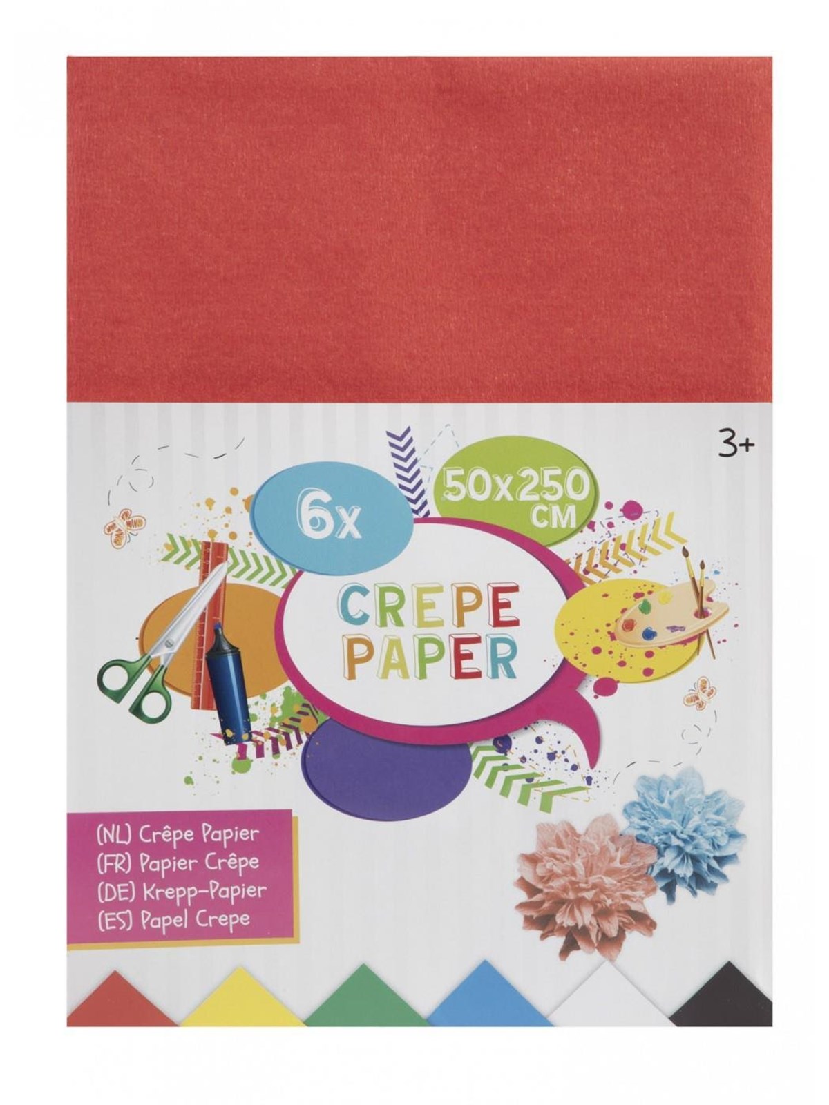 Creative Craft Group Crepe paper 50*250cm. 6 sheets.