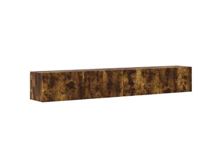 LKJephalotrop TV-Wandschrank 2er Set Hängeboard Geräucherte Eiche 98cm Zweiteiliges Lowboard für Wohnzimmer und Schlafzimmer, schwebendes Design mit Klapptüren zur Wandmontage.