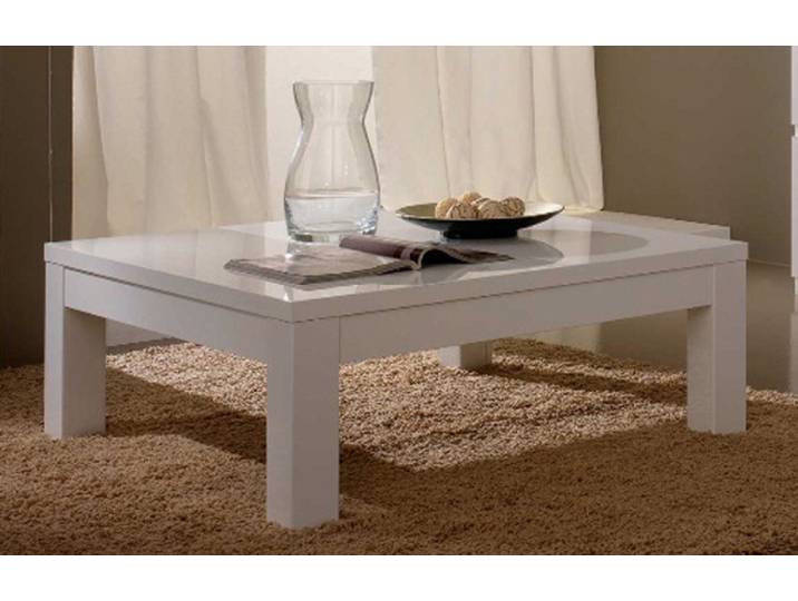 Table basse Roma laqué blanc - Basika