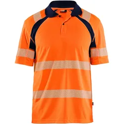 Warnschutz UV Poloshirt "3595" - XL - orange/marine