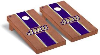 Skip's Garage James Madison JMU Dukes Rosewood Cornhole Board Set