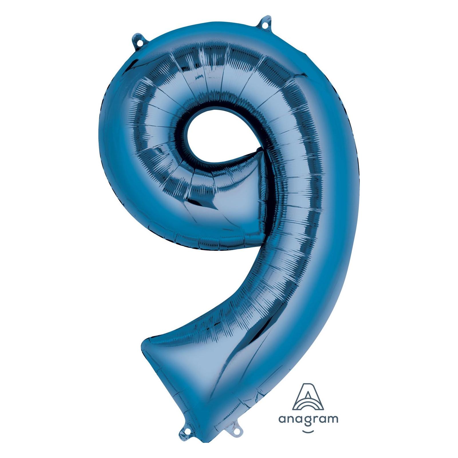 Amscan Folienballon Zahl 9 (1x) (9907292)