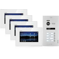 Balter Home Video Türsprechanlage für 4 Familienhaus, 4x Monitore, Balter EVO