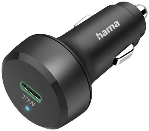 Hama Car Charger 20W USB Ladegerät 20W 1x USB-C USB PD Schwarz KFZ, LKW