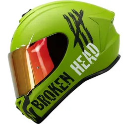 Broken Head Integralhelm Adrenalin Therapy 4X Military + Rot Verspiegeltes Visie... S (55-56 cm)