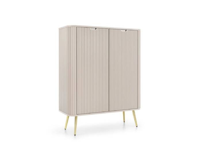Designer Kommode Zelo II - Beige - Gold - Luxusbetten24