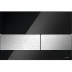 TECE TECEsquaresquare Betätigungsplatte 9240806 Glas schwarz, Tasten Edelstahl gebürstet
