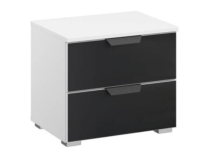 Nachtkästchen Artemis weiß/Anthrazit, H: 43cm