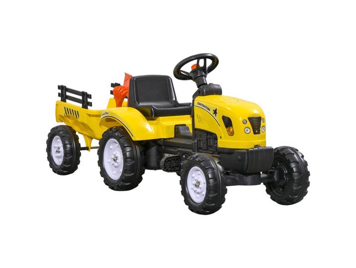 Homcom Kinder Rutschauto, Gelb, Eisen+ Kunststoff, Metall, 42x51x133 cm, unisex, Spielzeug, Kinderfahrzeuge