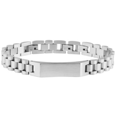 Gliederarmband ADELIA´S "Armband – Gliederarmband aus Edelstahl 19 cm", silber, Armbänder, Damen, 19cm, Edelstahl, Gliederarmband, Ein kleines Geschenk mit großer Wirkung
