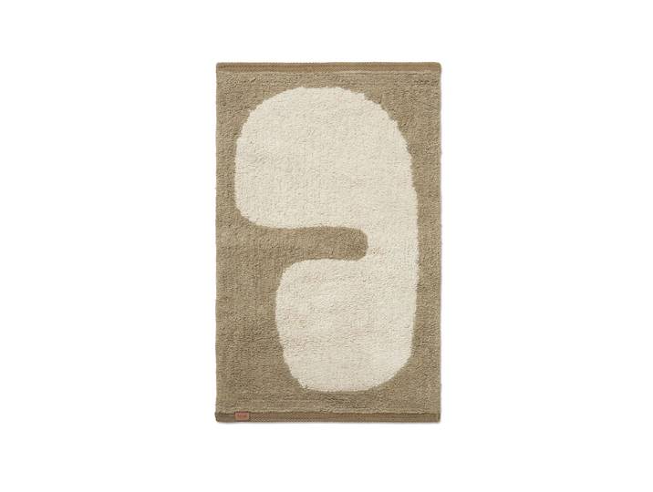 Ferm Living - Lay Fussmatte, 50 x 70 cm, dark taupe / off-white