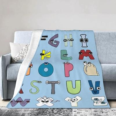 Uplift Picks Alphabet Lore Flannel Throw Blanket Soft Lightweight Cartoon Sofa Blanket 15 150x100 Cm (40x60 Inch)