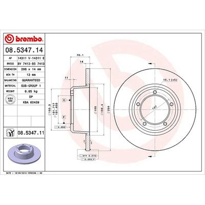 Brembo Bremsscheibe [Hersteller-Nr. 08.5347.11] für Land Rover