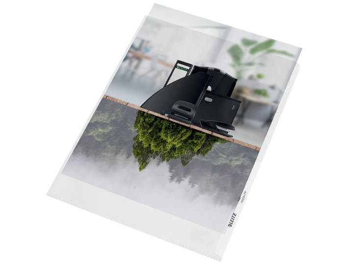 Leitz Pochette à ouverture en L A4 Recyclé, polypropylène, transparent - Lot de 100