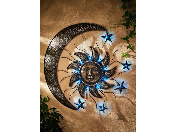 Wanddeko mit Solartechnik, Kupfer