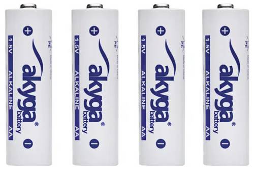 Akyga AA LR6 Mignon (AA)-Batterie Alkali-Mangan 3050 mAh 1.5V 4St.