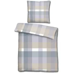 CloudComfort Basic Mikrofaser Bettwäsche kariert 135 x 200 + 80 x 80 cm