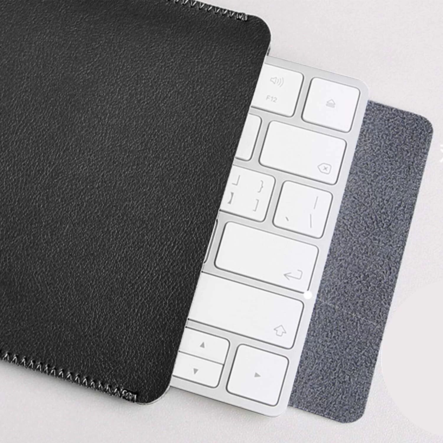 INF Étui de rangement en cuir PU pour clavier magique - Noir Le noir
