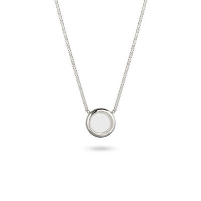 Silberkette ELLI "Halskette Rock Crystal Kreis Transparent 925 Sterling Silber" Gr. 40, silber, Halsketten, Damen, Silber 925 (Sterlingsilber), Silberkette